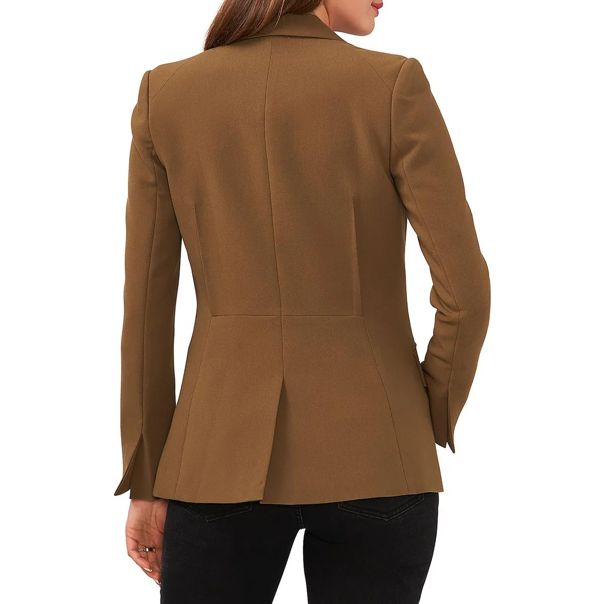 1.State Womens Shoulder Pads  One-Button Blazer