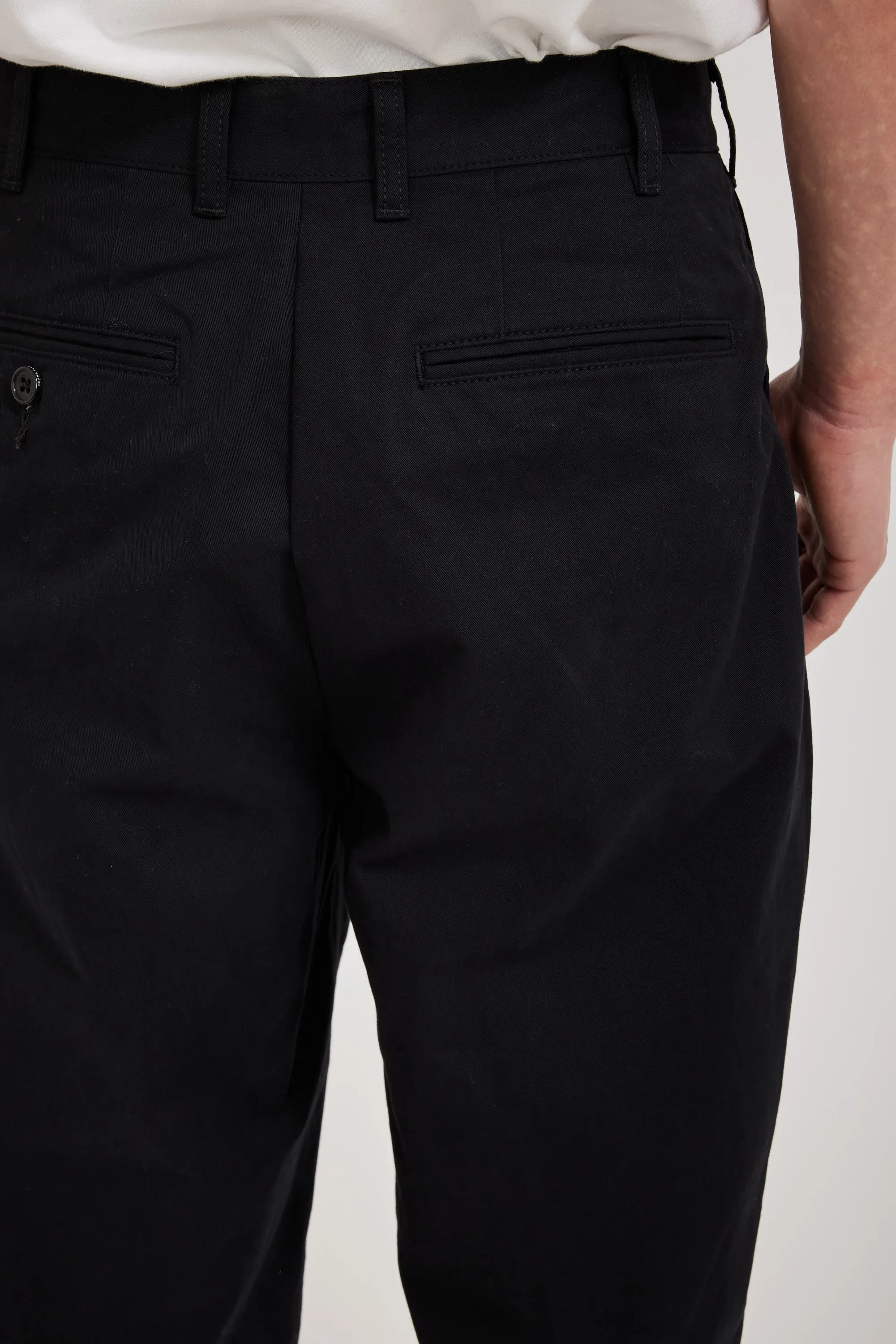 2 Pleats Twill Pant Black