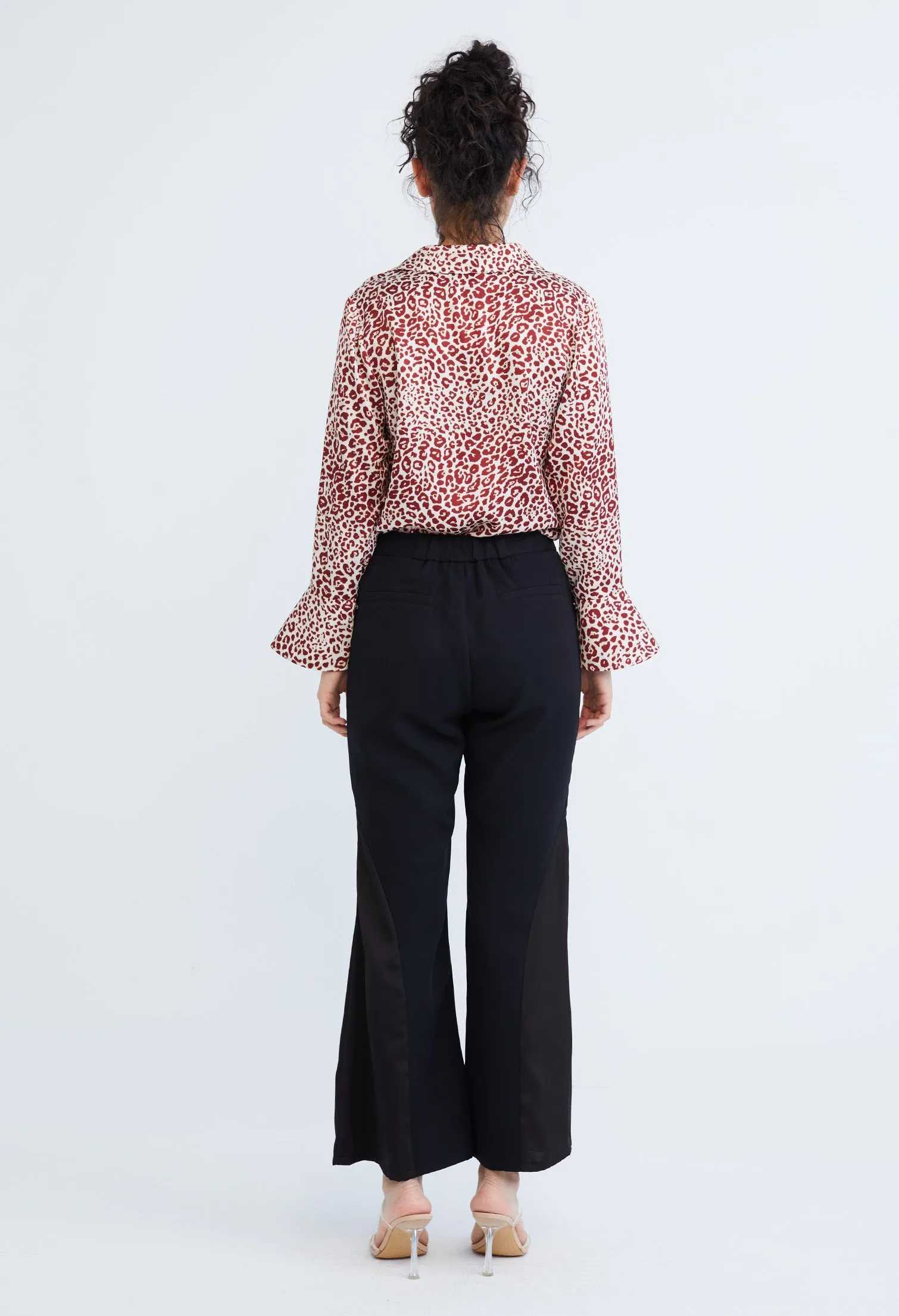 Bell Tulip Bottom Contrast Split Pants