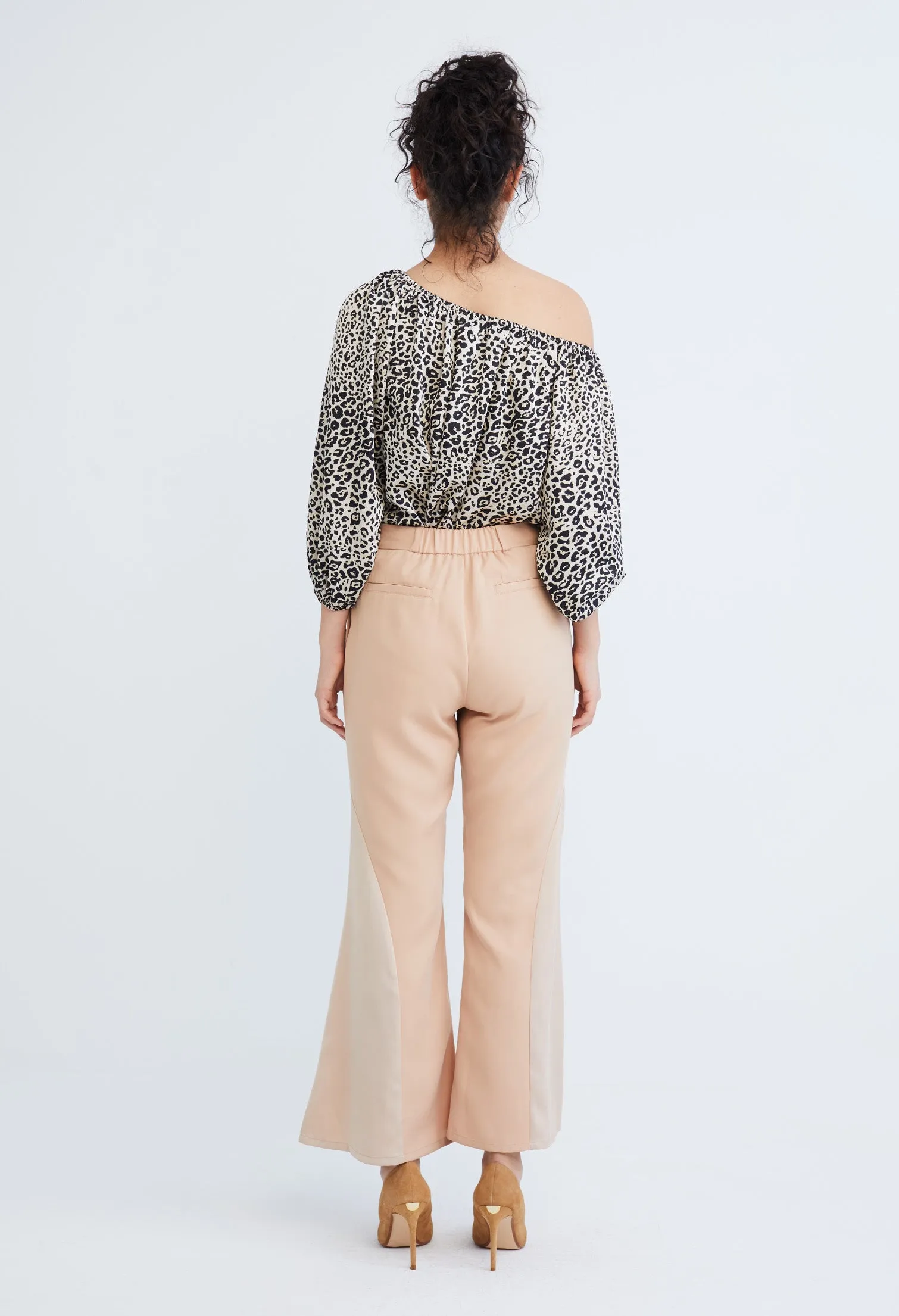 Bell Tulip Bottom Contrast Split Pants