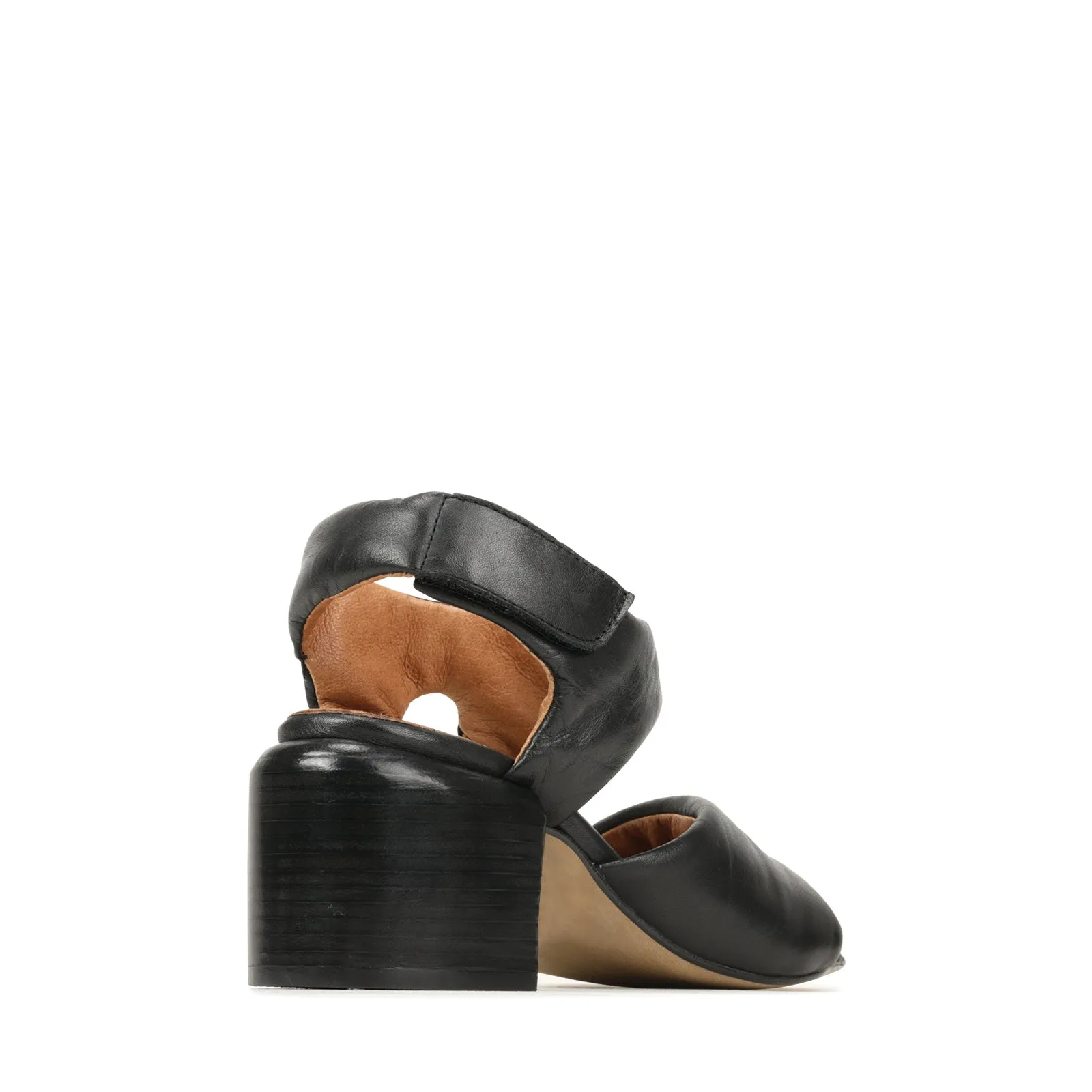 CHARBEL BLOCK HEEL SANDAL LEATHER