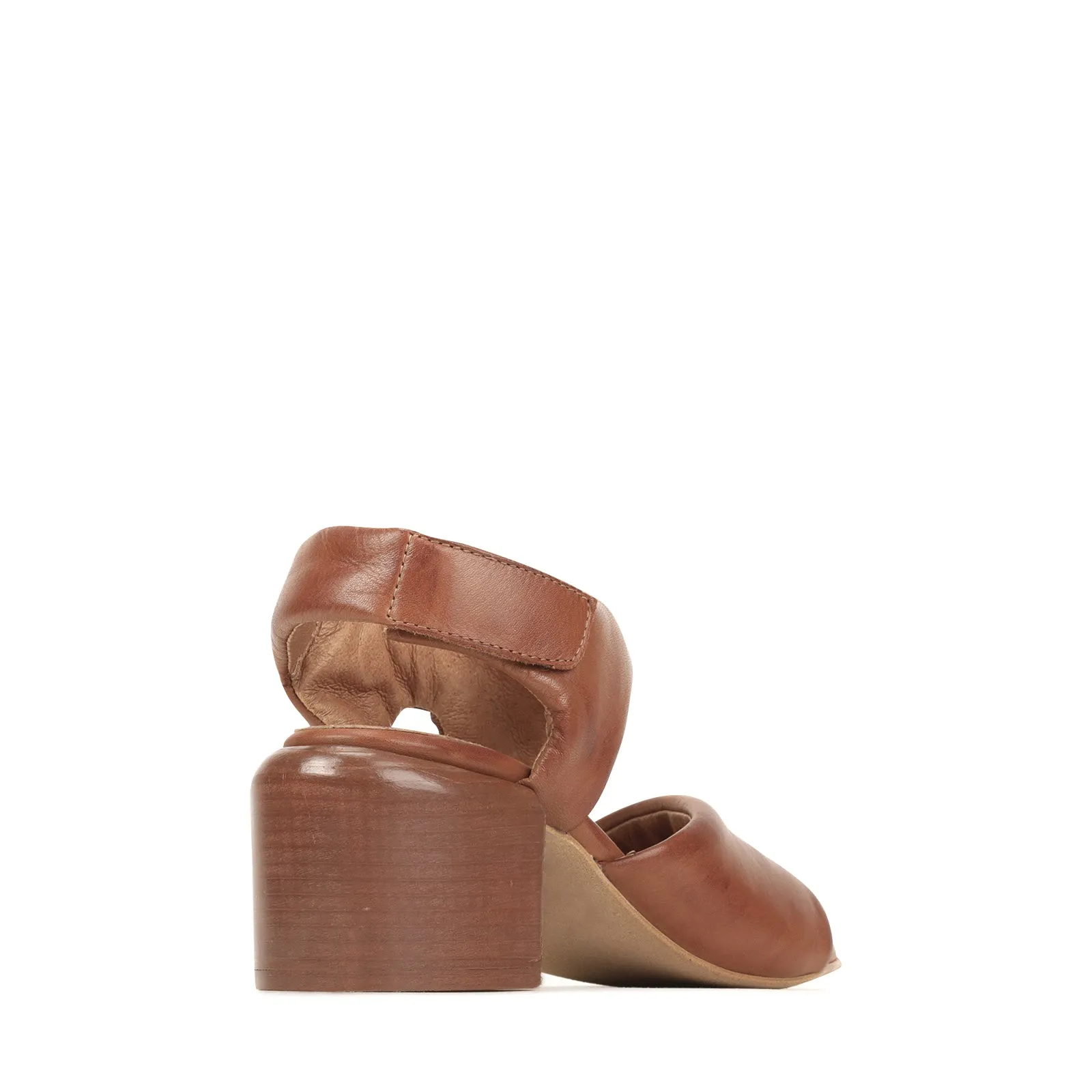 CHARBEL BLOCK HEEL SANDAL LEATHER