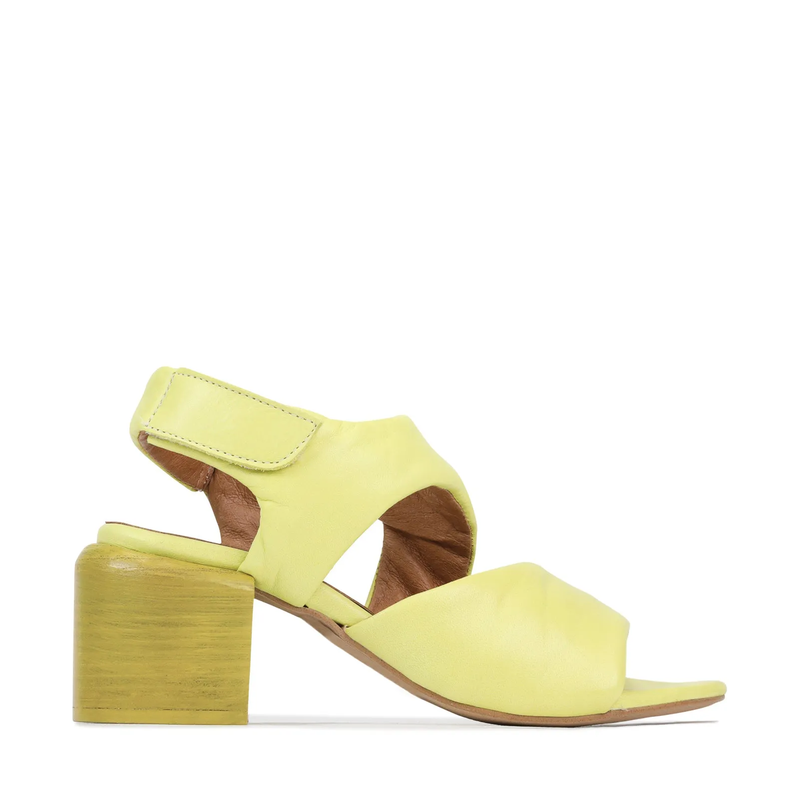 CHARBEL BLOCK HEEL SANDAL LEATHER