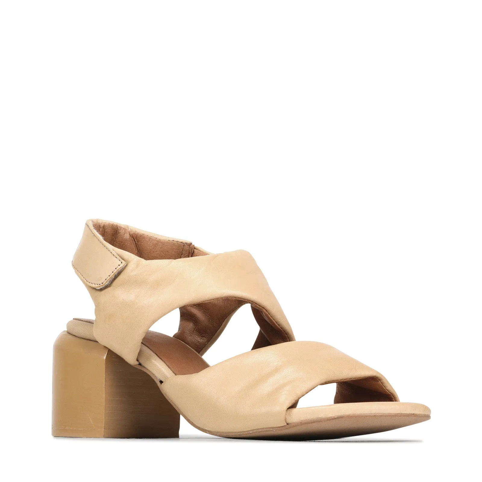 CHARBEL BLOCK HEEL SANDAL LEATHER