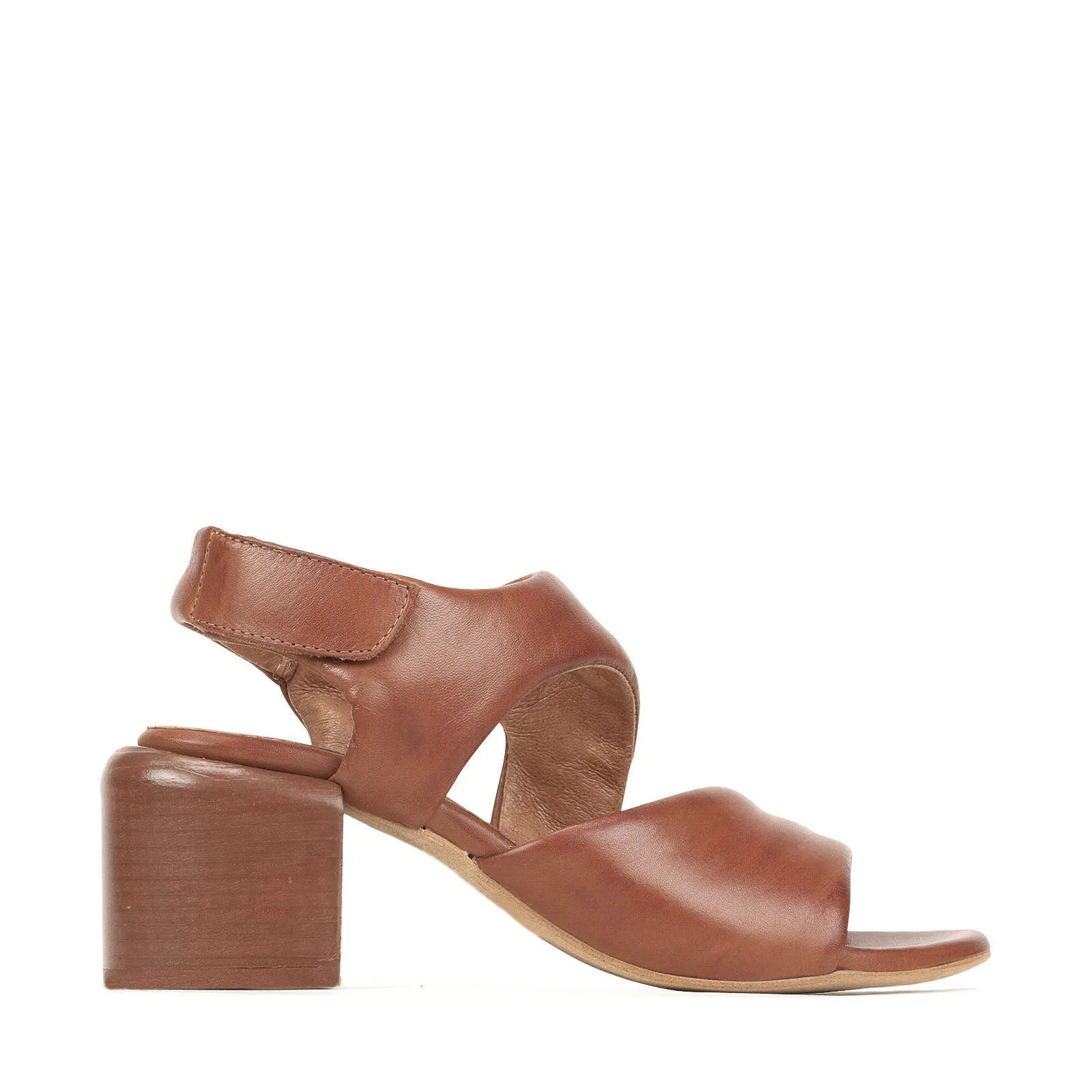 CHARBEL BLOCK HEEL SANDAL LEATHER