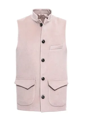 Cream Cachet Mandarin Collar Vest - Wessi