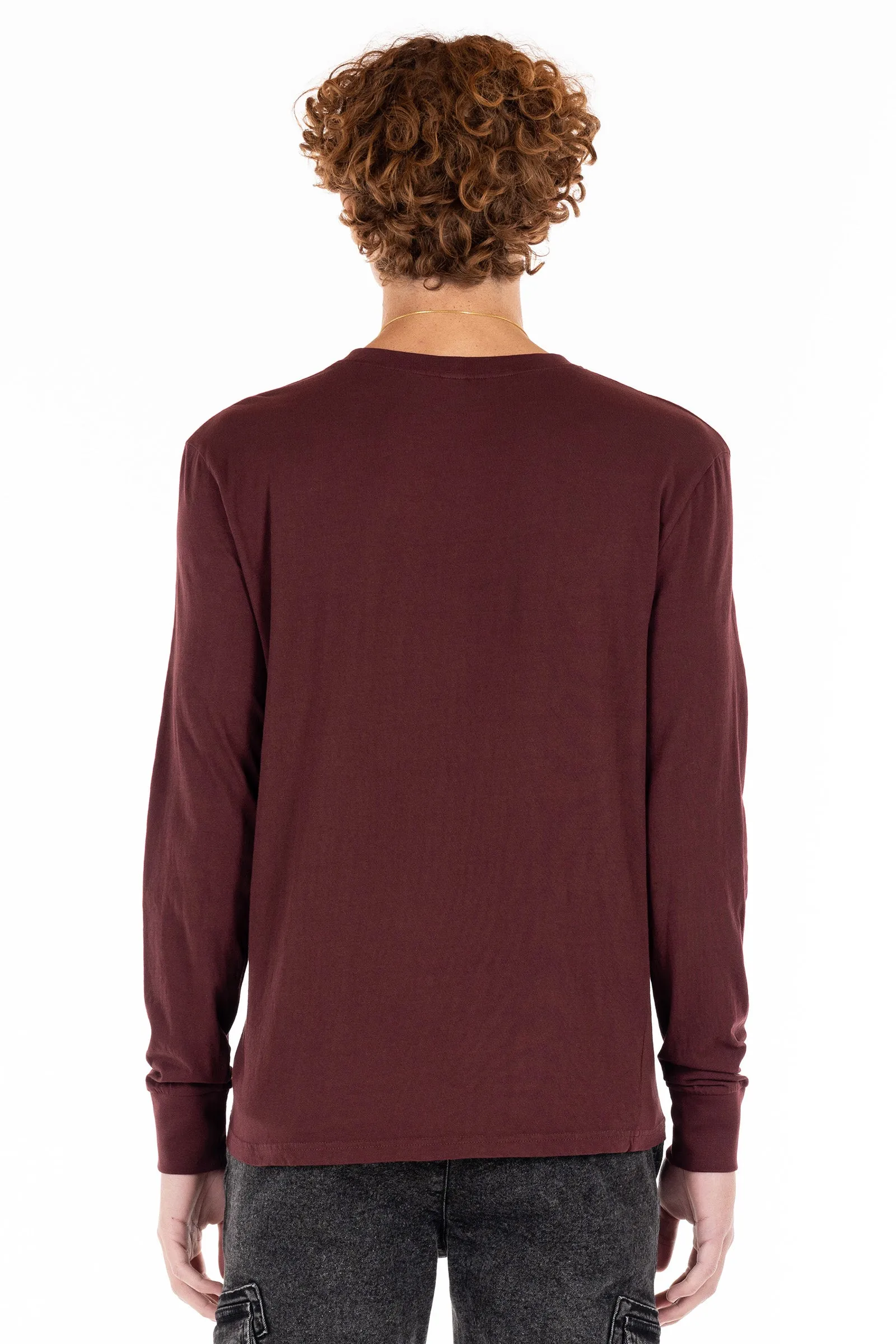 Henley Tee -Burgundy