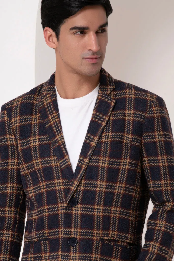 Heritage Navy Plaid Blazer