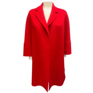 Max Mara 'S Red Belted Wool Coat