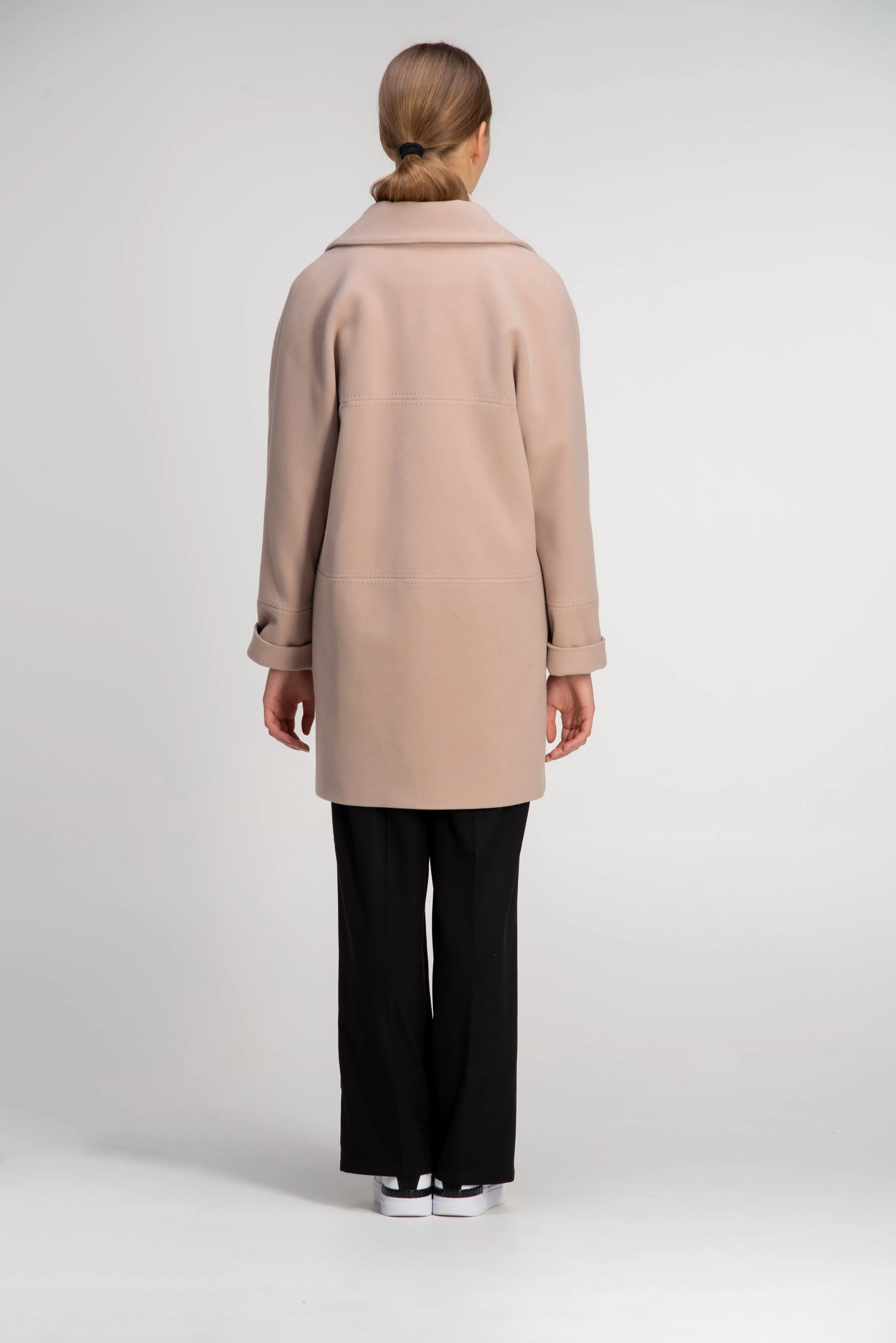 Mid Length Cashmere Wool Coat