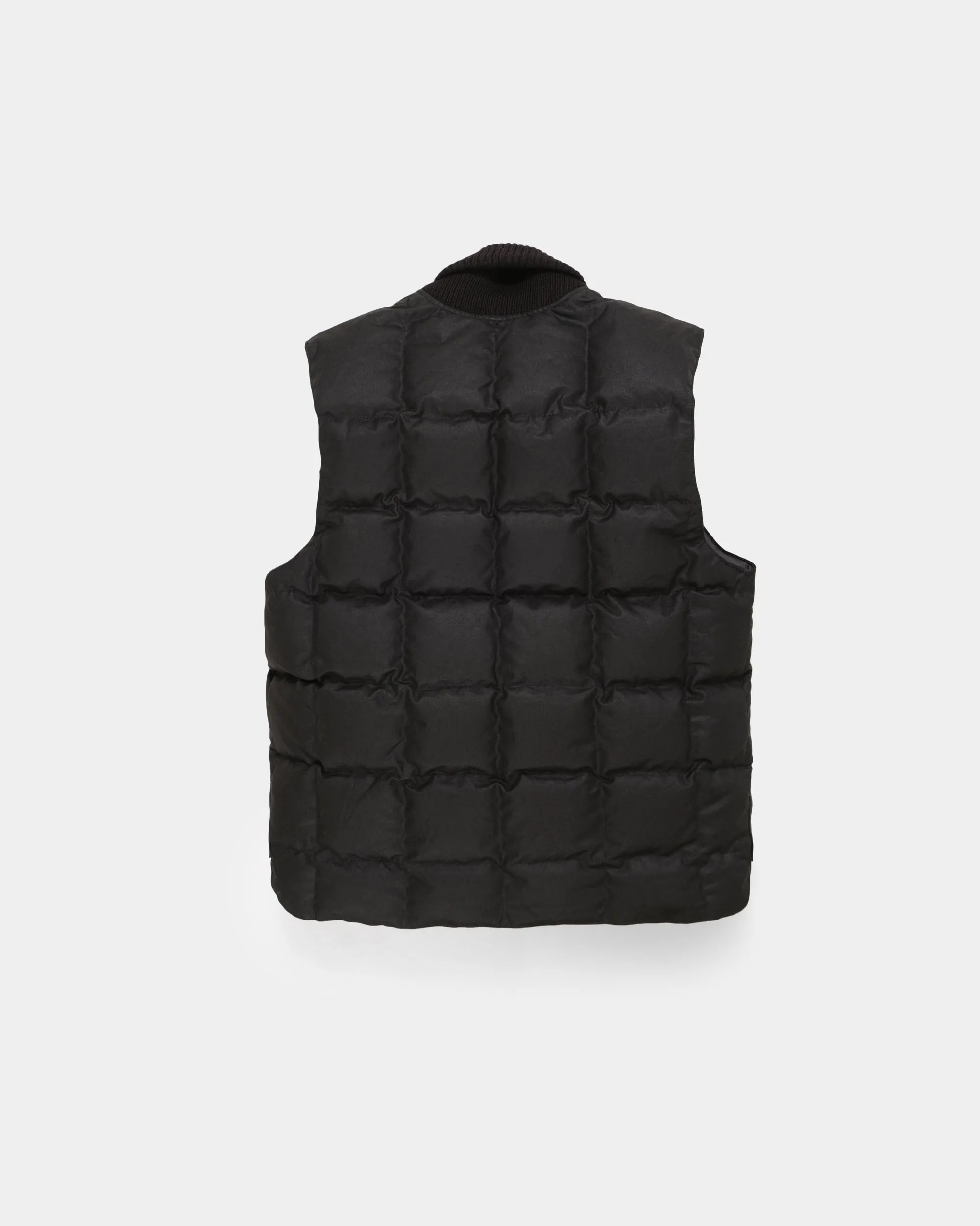 NxNW Box Quilt Vest – Waxed Cotton – Black | Legacy Sizing (Final Sale)