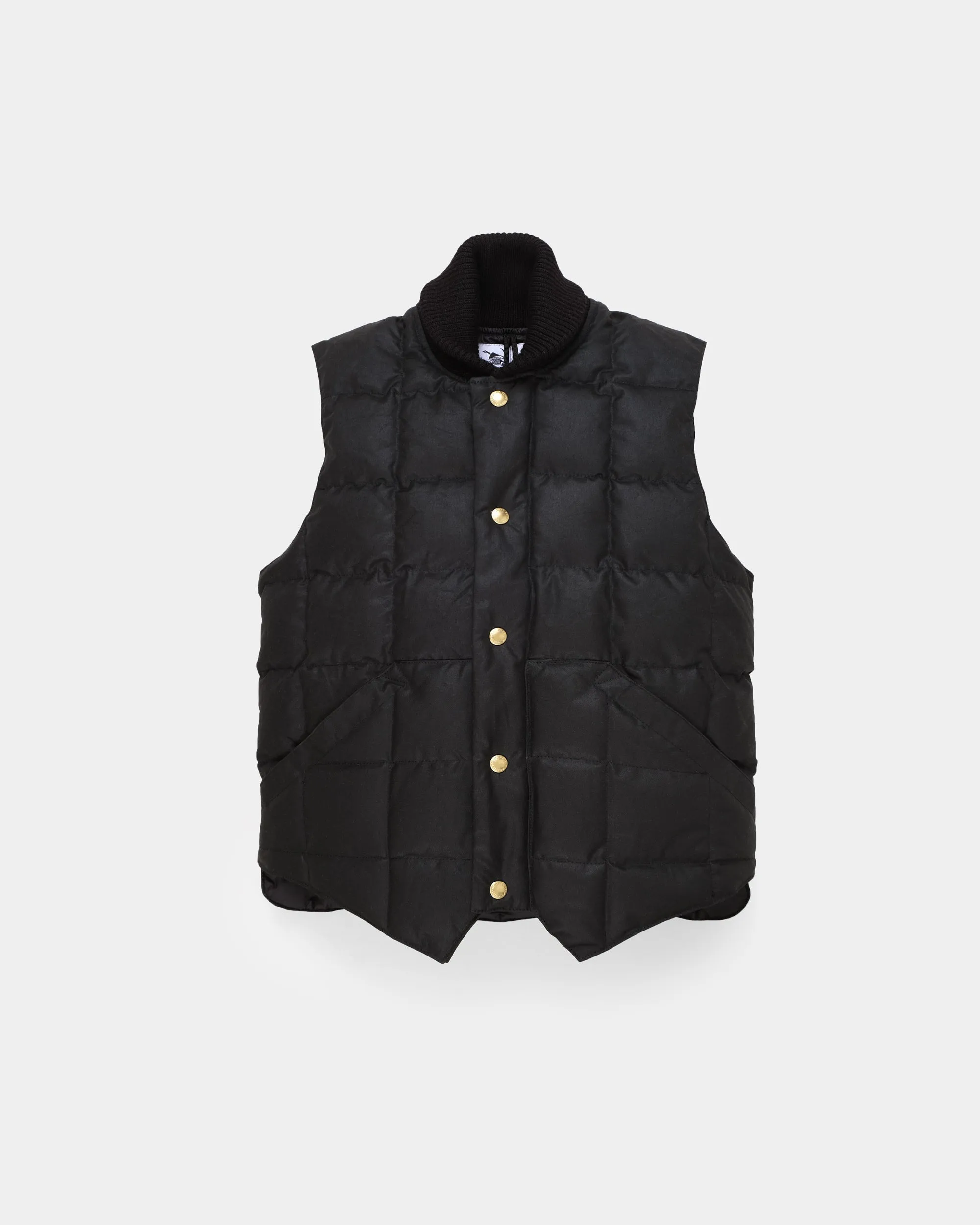 NxNW Box Quilt Vest – Waxed Cotton – Black | Legacy Sizing (Final Sale)