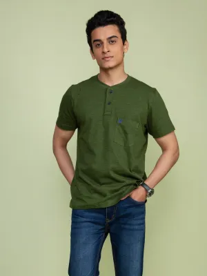 Olive & Royal Henley Men's T-Shirt (Pack of 2)