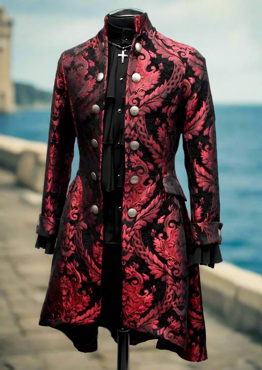 ORDER OF THE DRAGON COAT - RED/BLACK TAPESTRY