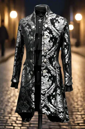 ORDER OF THE DRAGON COAT - SILVER/BLACK TAPESTRY