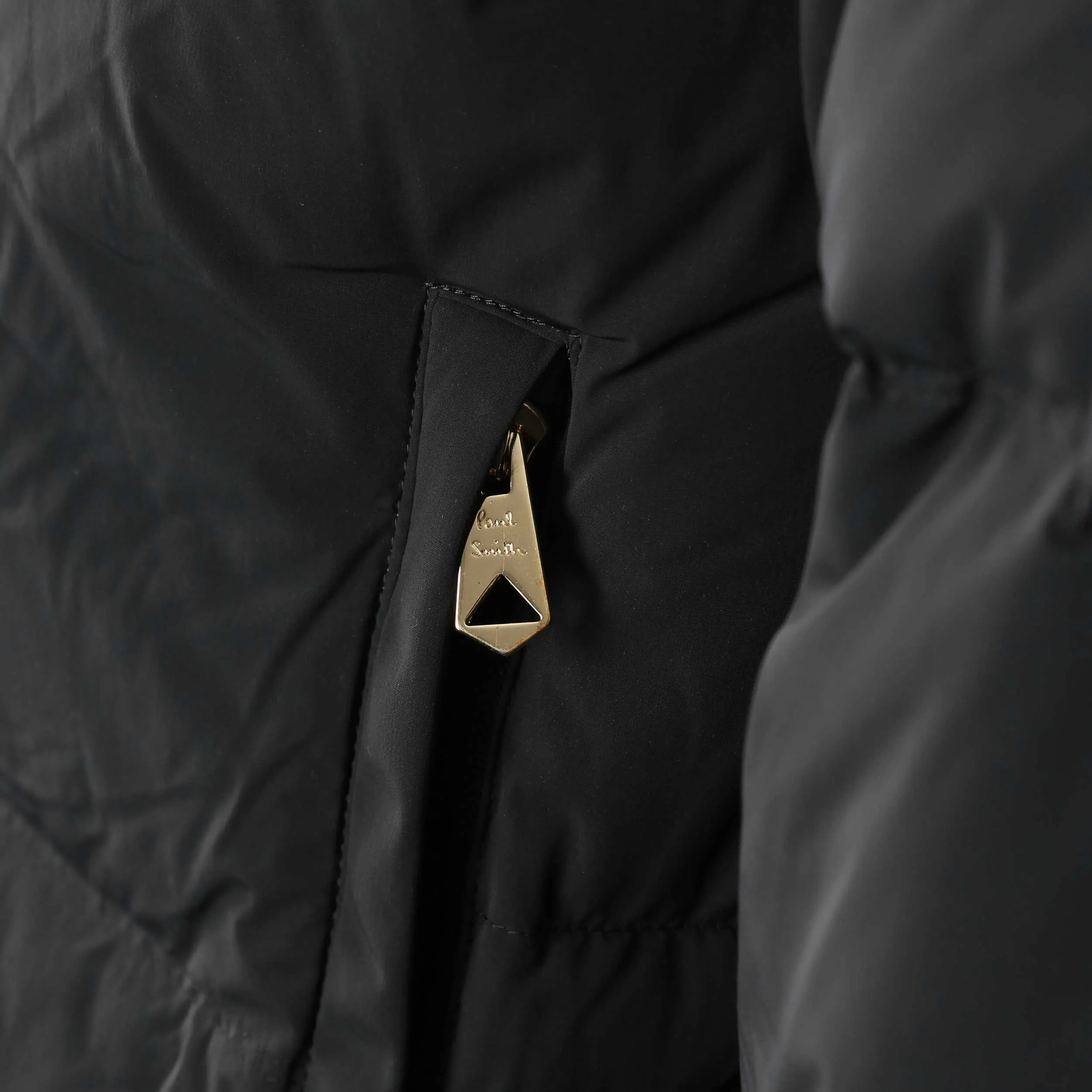 Paul Smith Hooded Down Jacket in Black Melange