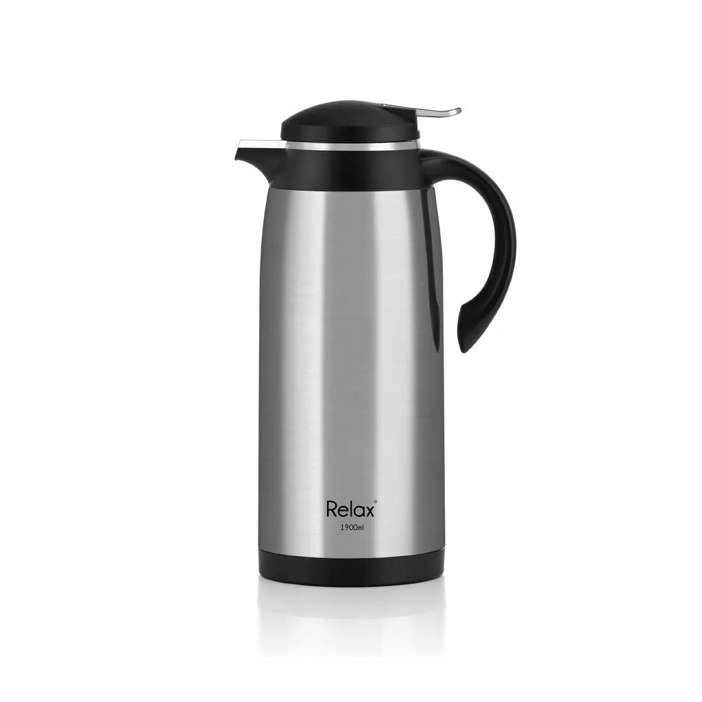 RELAX 1900ML VERRA STAINLESS STEEL THERMAL CARAFE - BLACK (D4100 SERIES)