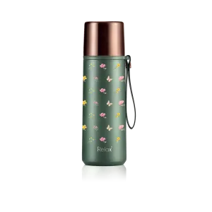 RELAX BLOOM COLLECTION 1000ML VINCCI STAINLESS STEEL THERMAL FLASK - FOREST