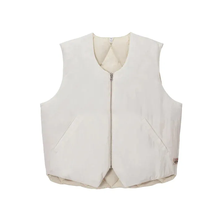 REVERSIBLE QUILTED VEST / STUSSY / CREAM