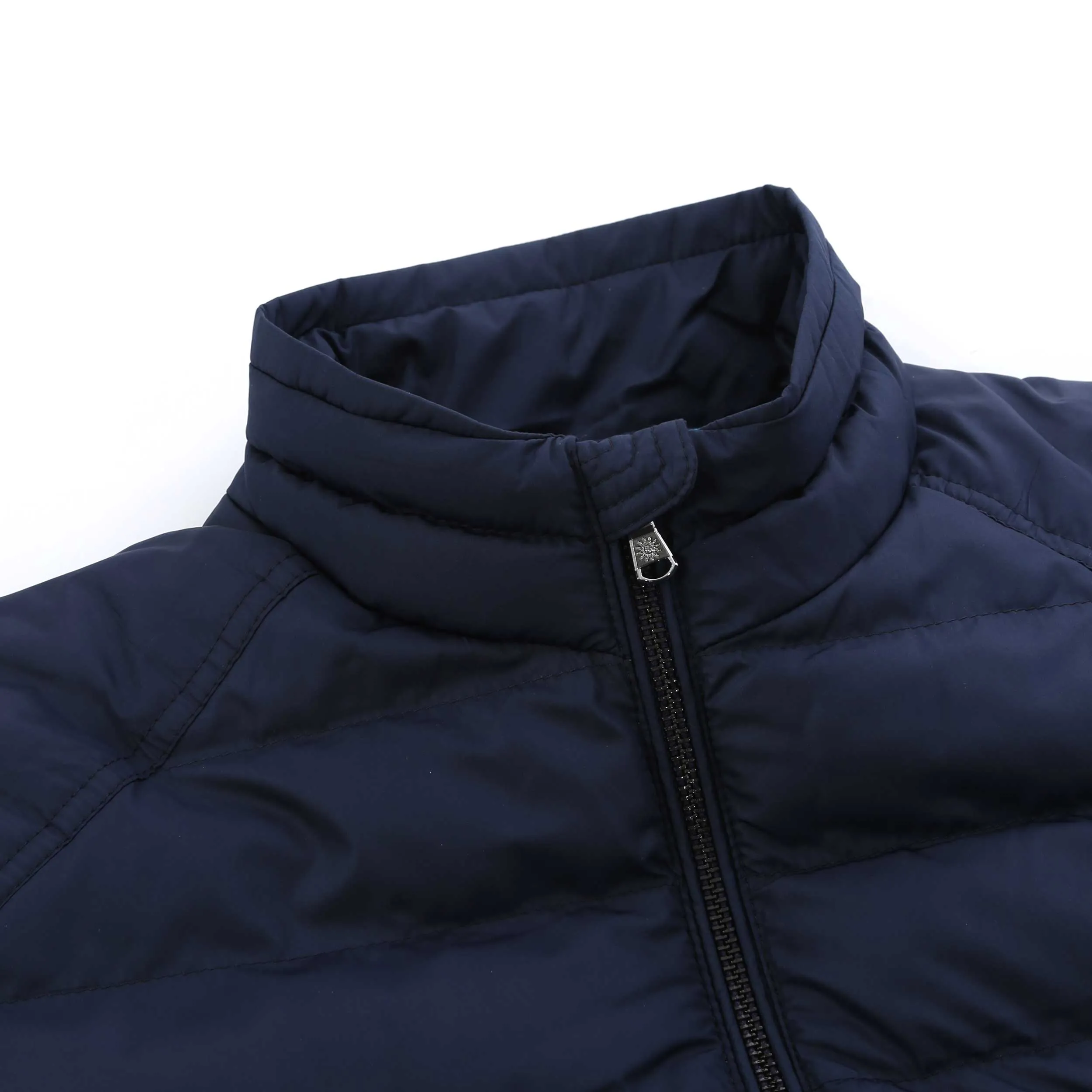 Sandbanks Biker Micro Puffer Jacket in Navy