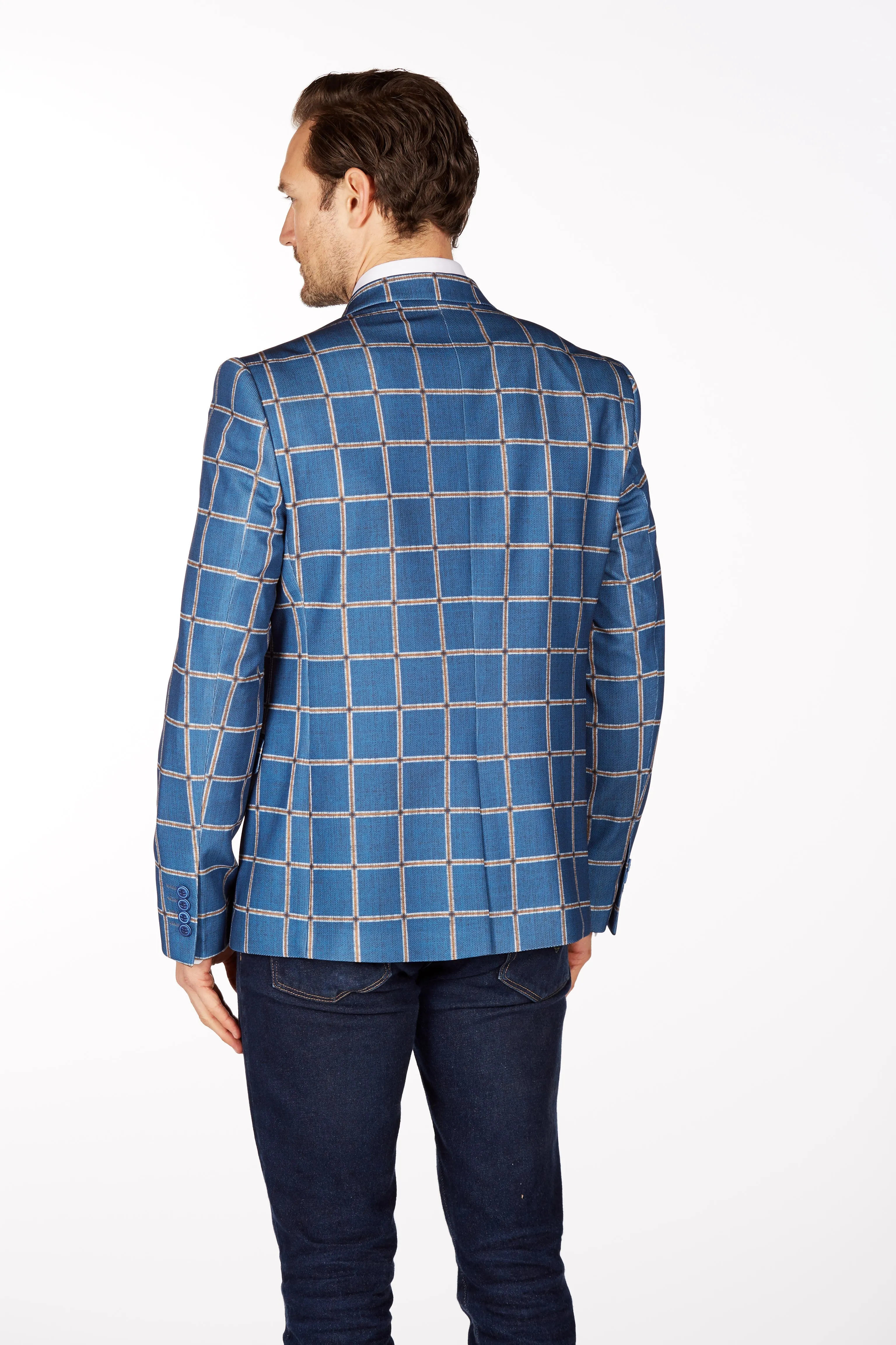 Wrinkle-Resistant Blazer - Slim Fit - Blue